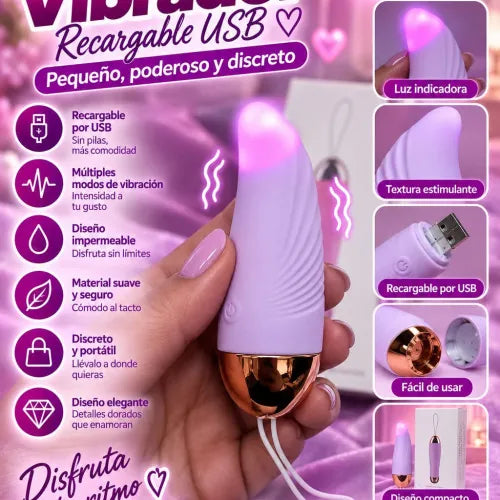 Mini masajeador USB lila