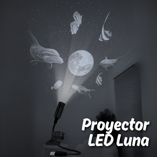 Proyector LED mini USB luna