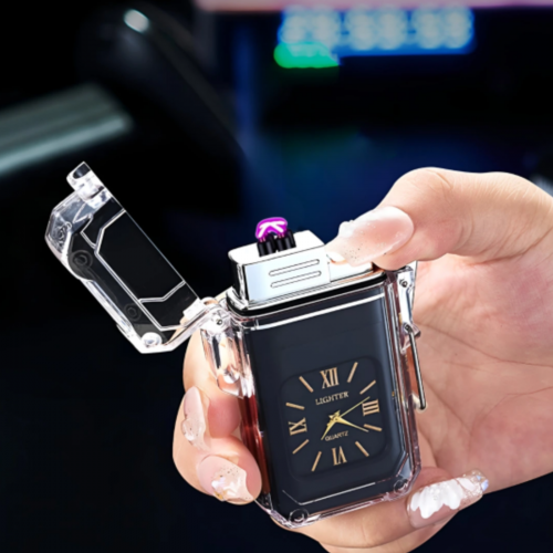 Encendedor de cigarrillo con reloj