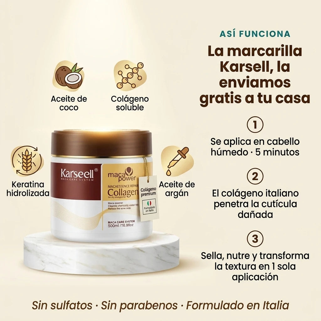 Karseell Mascarilla de Colágeno para el Cabello