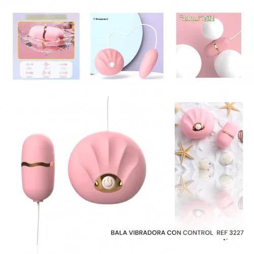 Bala masajeadora concha rosada