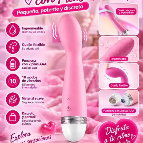 Masajeador con baterias rosado