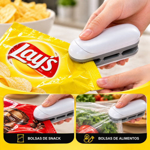 Selladora mini con gancho para baterías