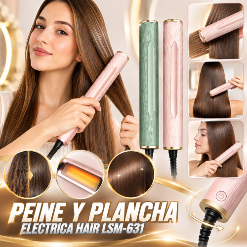 Peine y plancha eléctrica Hair LSM-631