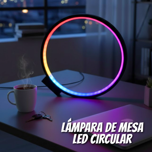 Lámpara de mesa LED circular 30 cm