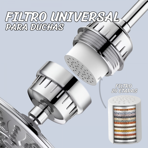 Filtro universal para duchas