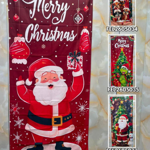 Tela decorativa para puerta Santa Claus