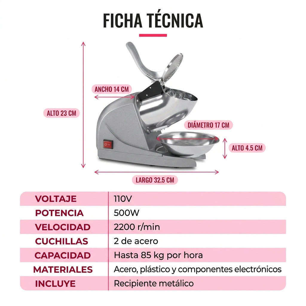 Máquina Granizadora de Hielo 110V