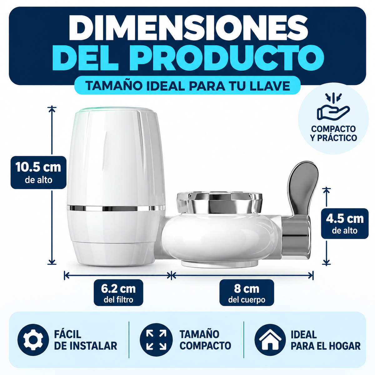 Filtro Purificador de Agua para Llave de Cocina