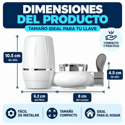 Filtro Purificador de Agua para Llave de Cocina