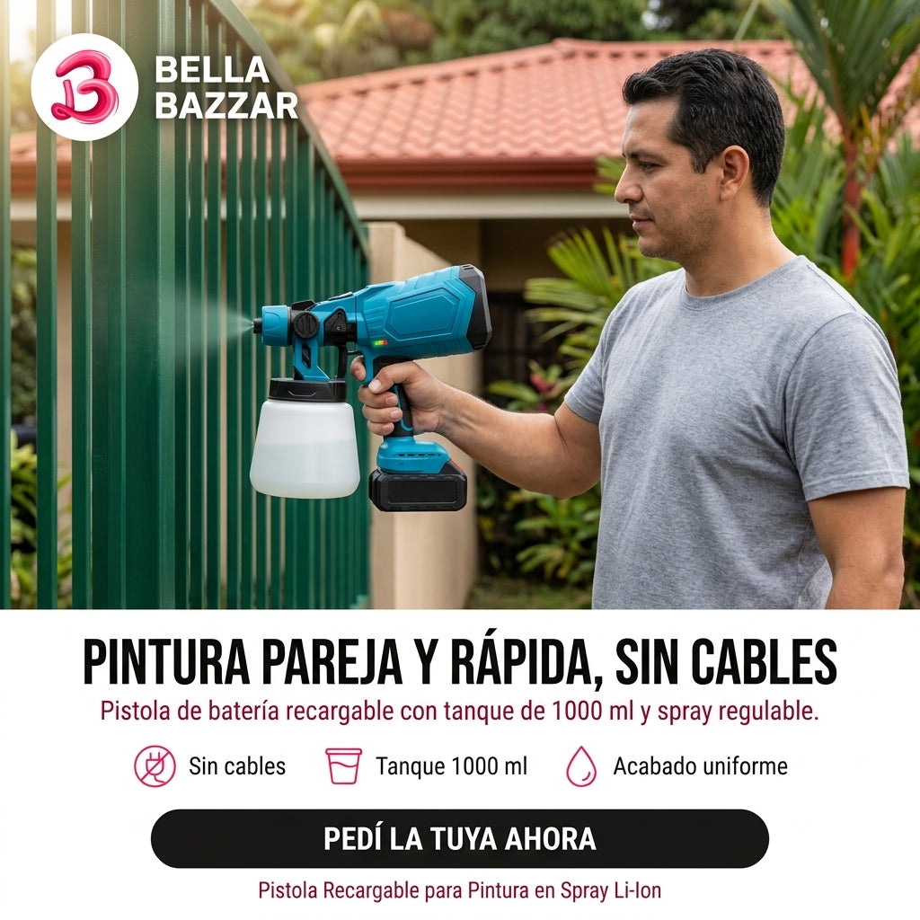 PISTOLA RECARGABLE PARA PINTURA EN SPRAY LI-ION