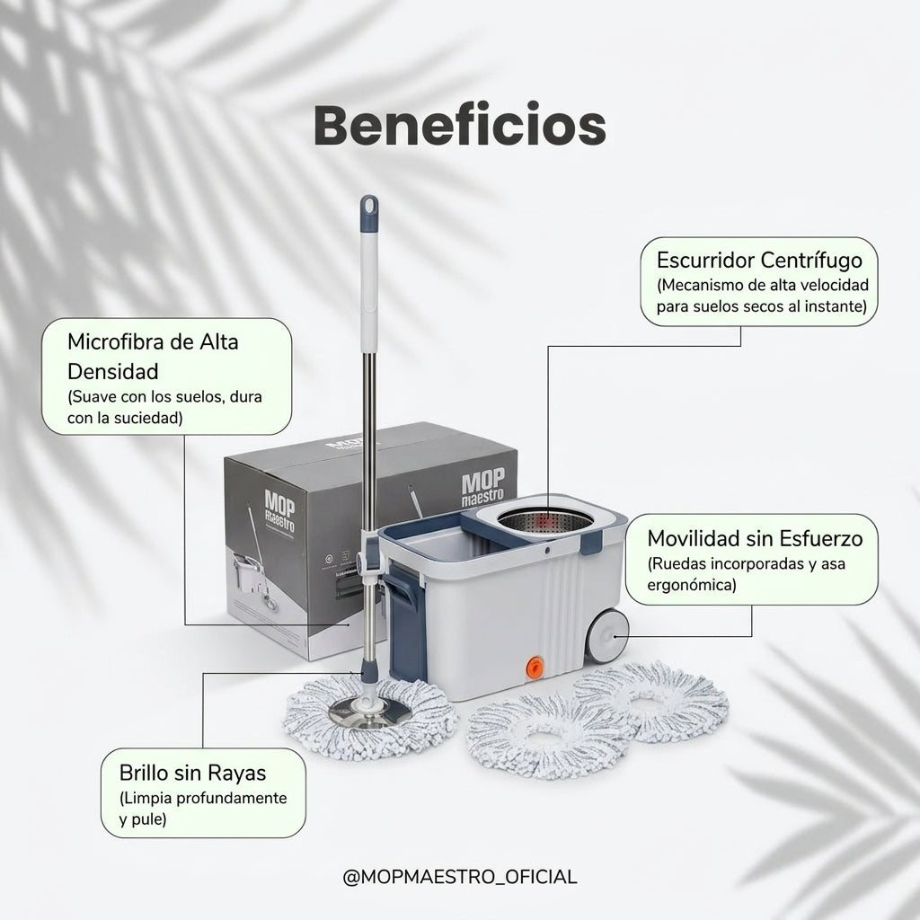 Mop Maestro — Limpiá Toda la Casa Sin Arrodillarte