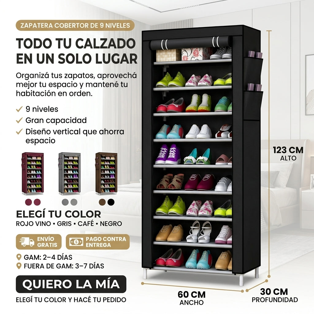 ZAPATERA ARMABLE DE 9 NIVELES