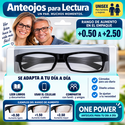 Anteojos para Lectura (Rango 0.50 a 2.50)
