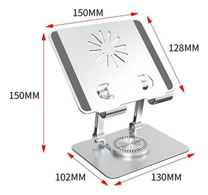 Soporte Plegable para Tablet y Celular con Rotación 360°